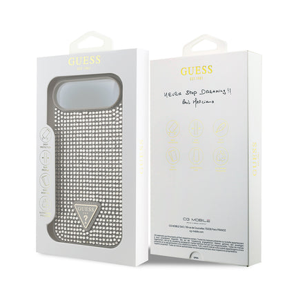 iPhone 17 Air Kılıf Guess Orjinal Lisanslı Taşlı Arka Yüzey Üçgen Logolu Kapak