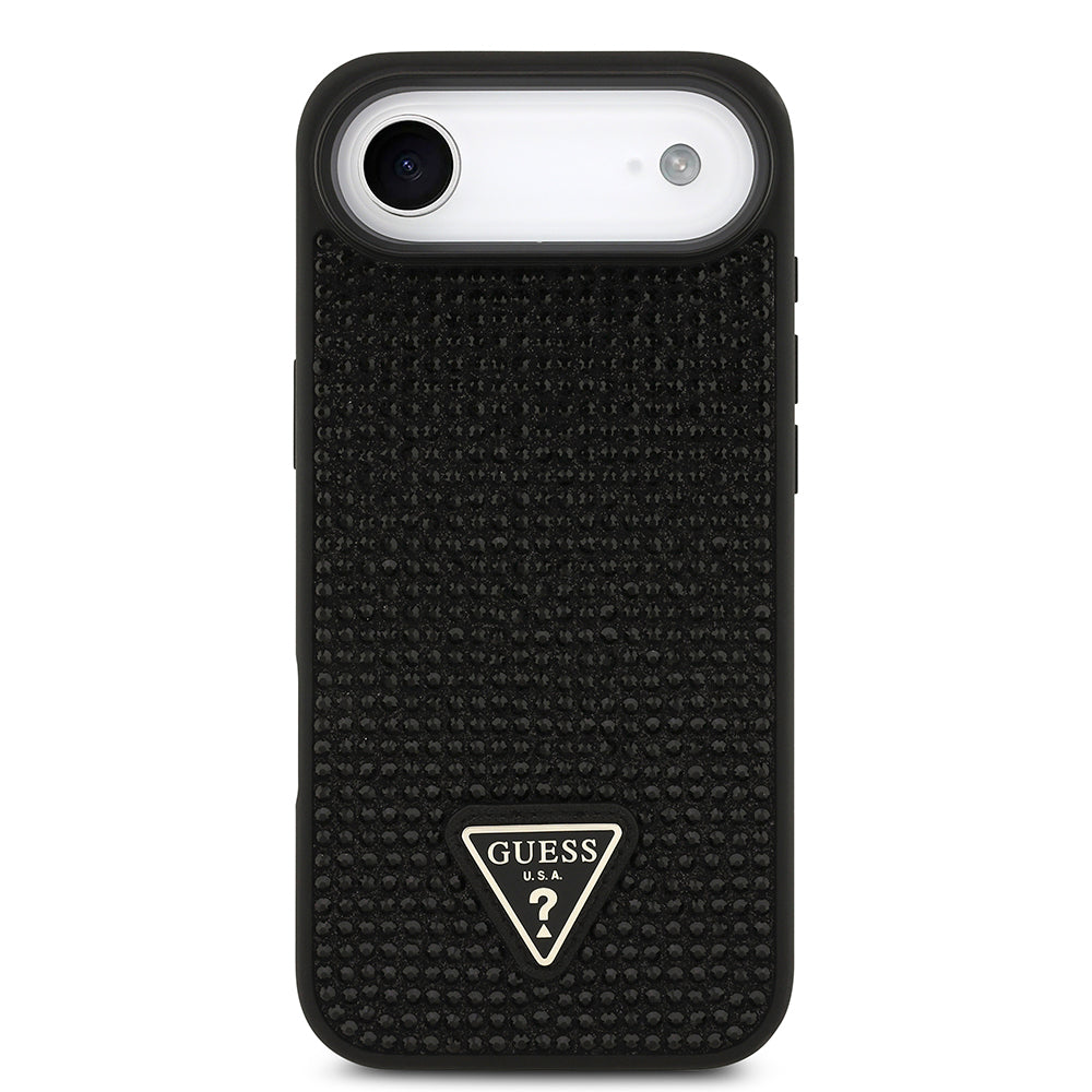 iPhone 17 Air Kılıf Guess Orjinal Lisanslı Taşlı Arka Yüzey Üçgen Logolu Kapak