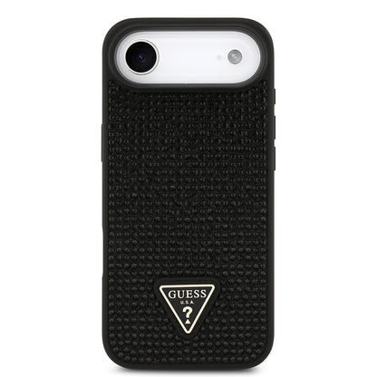 iPhone 17 Air Kılıf Guess Orjinal Lisanslı Taşlı Arka Yüzey Üçgen Logolu Kapak
