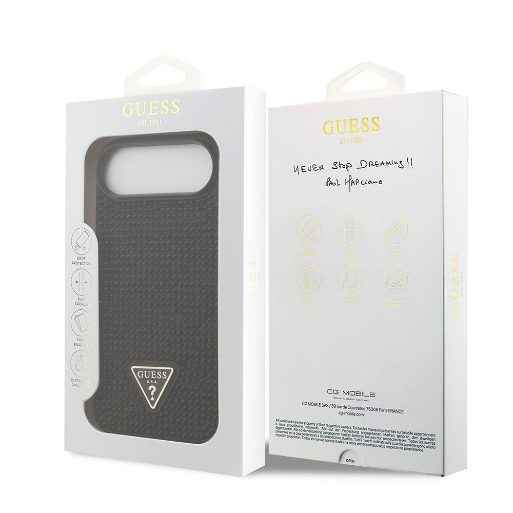 iPhone 17 Air Kılıf Guess Orjinal Lisanslı Taşlı Arka Yüzey Üçgen Logolu Kapak