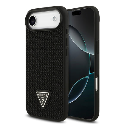 iPhone 17 Air Kılıf Guess Orjinal Lisanslı Taşlı Arka Yüzey Üçgen Logolu Kapak