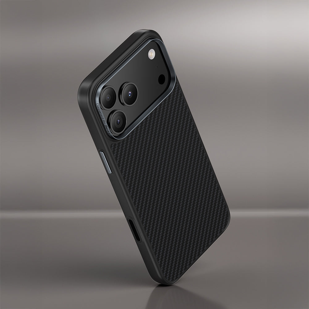iPhone 17 Air Kılıf Karbon Fiber M-safe Şarj Özellikli Benks Hybrid ArmorPro 600D Kevlar Kapak