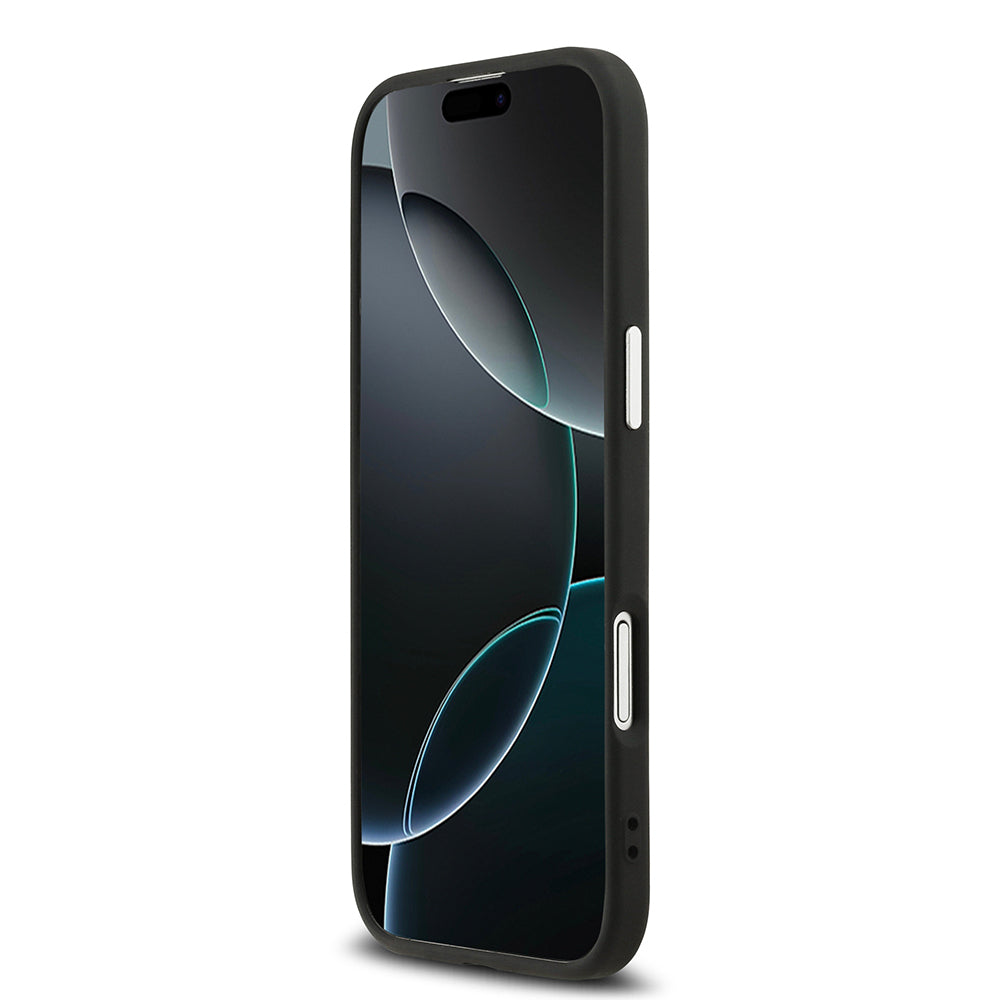 iPhone 17 Air Kılıf Karl Lagerfeld Orjinal Lisanslı M-safe Şarj Özellikli Delikli Tasarım Metal Logolu PU Deri Kapak