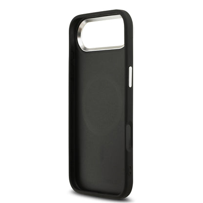 iPhone 17 Air Kılıf Karl Lagerfeld Orjinal Lisanslı M-safe Şarj Özellikli Delikli Tasarım Metal Logolu PU Deri Kapak