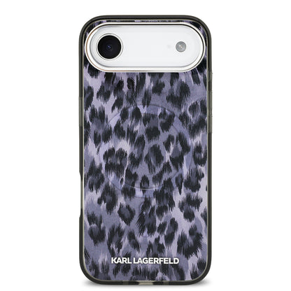 iPhone 17 Air Kılıf Karl Lagerfeld Orjinal Lisanslı M-safe Şarj Özellikli IML Leopar Baskılı Kapak