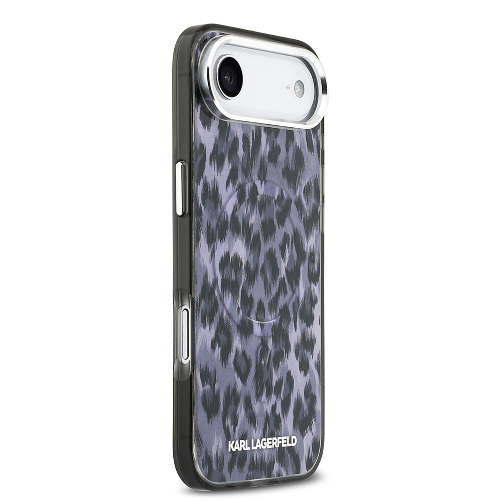 iPhone 17 Air Kılıf Karl Lagerfeld Orjinal Lisanslı M-safe Şarj Özellikli IML Leopar Baskılı Kapak