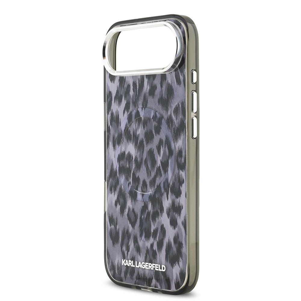 iPhone 17 Air Kılıf Karl Lagerfeld Orjinal Lisanslı M-safe Şarj Özellikli IML Leopar Baskılı Kapak