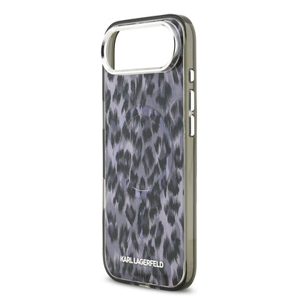 iPhone 17 Air Kılıf Karl Lagerfeld Orjinal Lisanslı M-safe Şarj Özellikli IML Leopar Baskılı Kapak