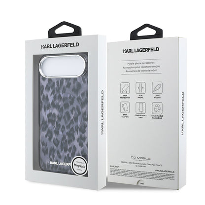 iPhone 17 Air Kılıf Karl Lagerfeld Orjinal Lisanslı M-safe Şarj Özellikli IML Leopar Baskılı Kapak