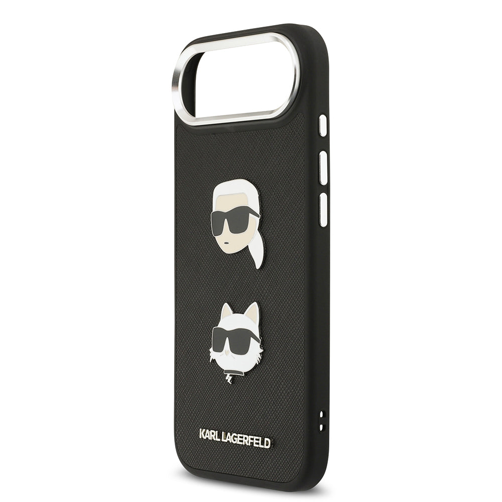 iPhone 17 Air Kılıf Karl Lagerfeld Orjinal Lisanslı Metal Logolu K&C Heads Pin Kapak