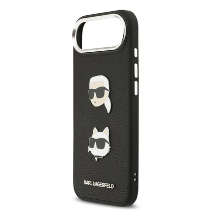 iPhone 17 Air Kılıf Karl Lagerfeld Orjinal Lisanslı Metal Logolu K&C Heads Pin Kapak