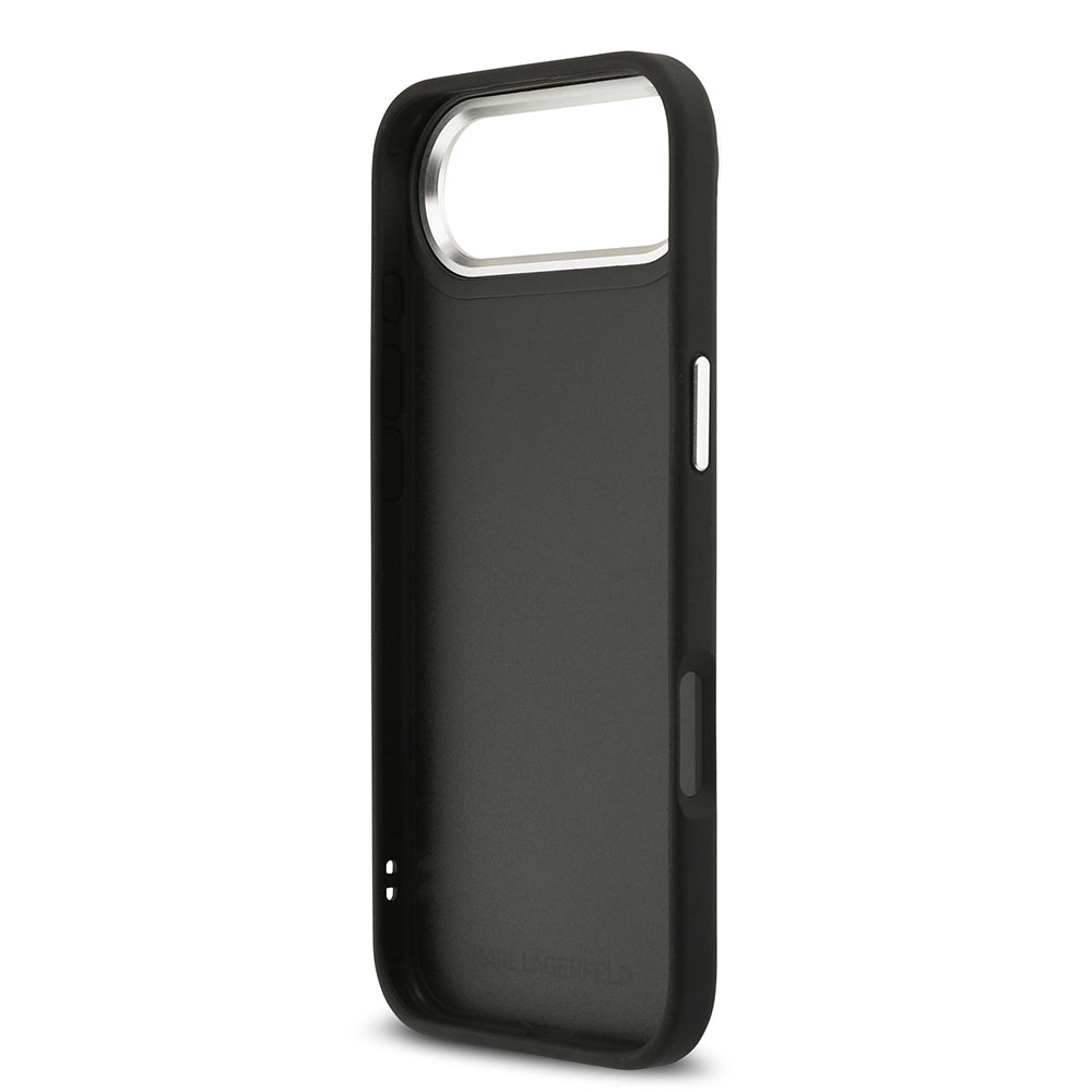 iPhone 17 Air Kılıf Karl Lagerfeld Orjinal Lisanslı Metal Logolu K&C Heads Pin Kapak