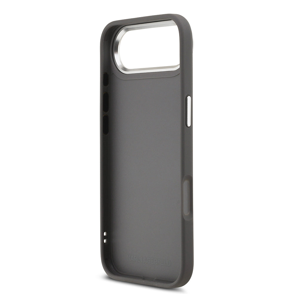 iPhone 17 Air Kılıf Karl Lagerfeld Orjinal Lisanslı Metal Logolu K&C Heads Pin Kapak