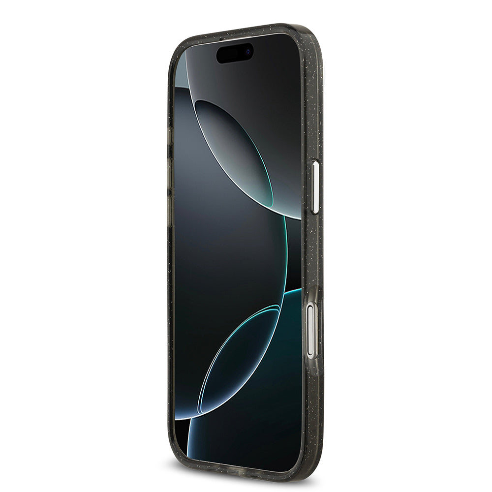 iPhone 17 Air Kılıf Karl Lagerfeld Orjinal Lisanslı Parlayan Simli Karl & Choupette Heads Kapak