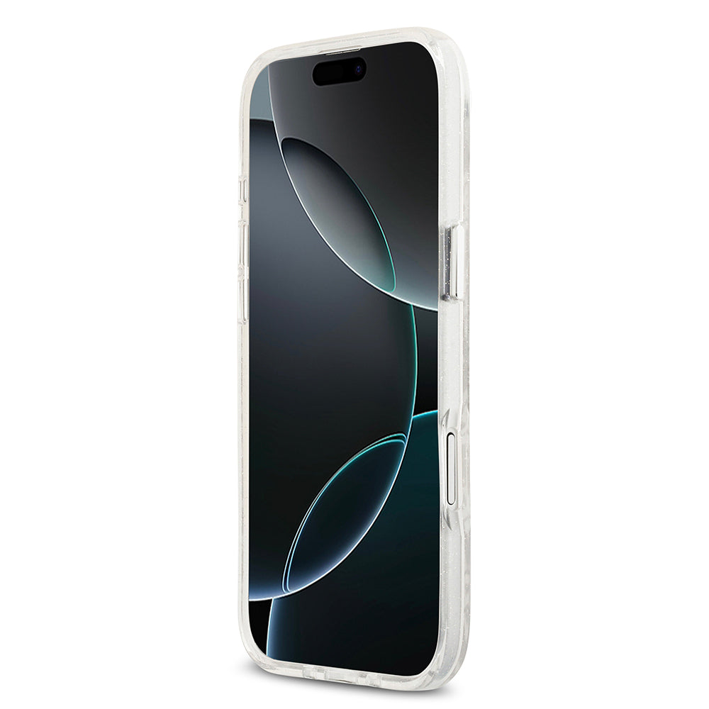 iPhone 17 Air Kılıf Karl Lagerfeld Orjinal Lisanslı Parlayan Simli Karl & Choupette Heads Kapak