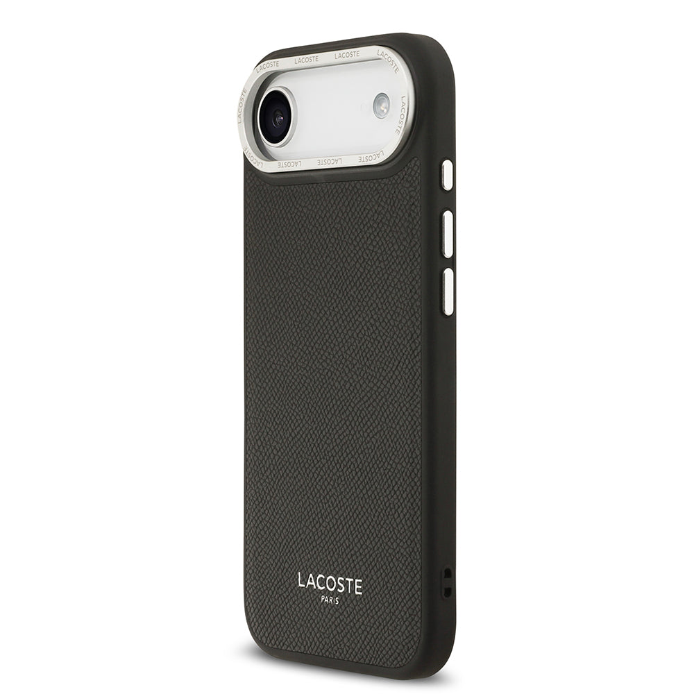 iPhone 17 Air Kılıf Lacoste Orjinal Lisanslı M-safe Şarj Özellikli Champs Elysees PU Deri Tasarımlı Kapak