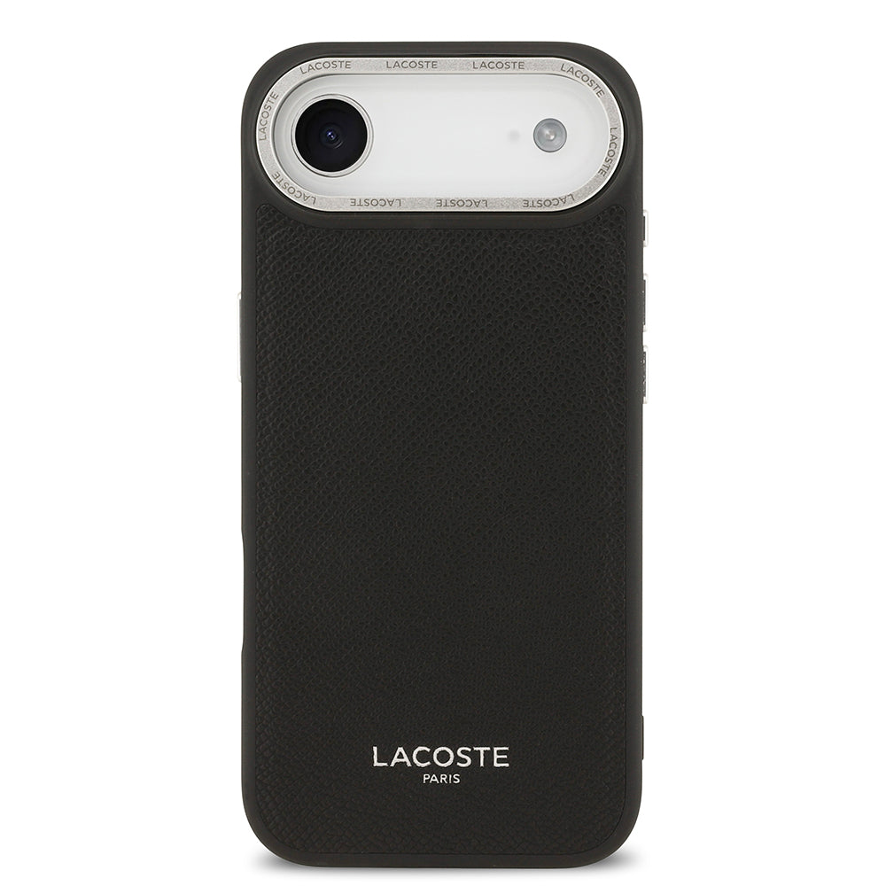 iPhone 17 Air Kılıf Lacoste Orjinal Lisanslı M-safe Şarj Özellikli Champs Elysees PU Deri Tasarımlı Kapak