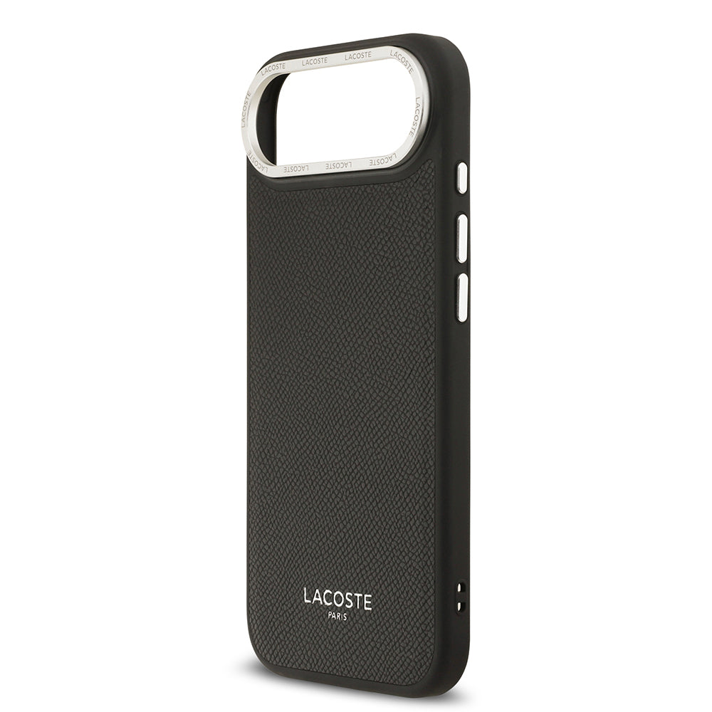 iPhone 17 Air Kılıf Lacoste Orjinal Lisanslı M-safe Şarj Özellikli Champs Elysees PU Deri Tasarımlı Kapak