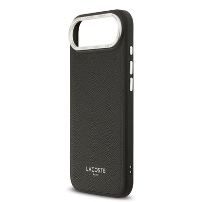 iPhone 17 Air Kılıf Lacoste Orjinal Lisanslı M-safe Şarj Özellikli Champs Elysees PU Deri Tasarımlı Kapak
