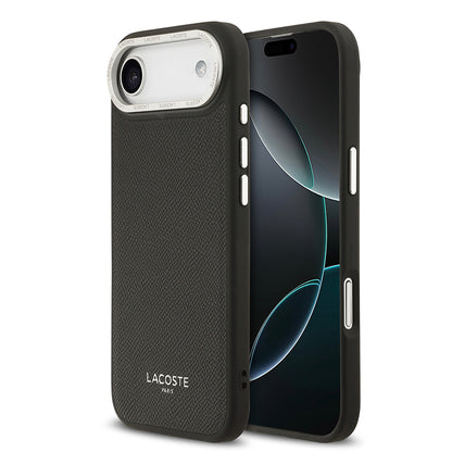 iPhone 17 Air Kılıf Lacoste Orjinal Lisanslı M-safe Şarj Özellikli Champs Elysees PU Deri Tasarımlı Kapak