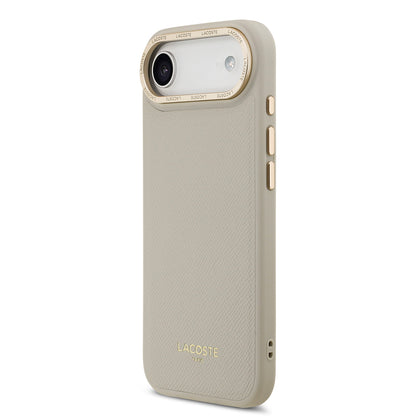 iPhone 17 Air Kılıf Lacoste Orjinal Lisanslı M-safe Şarj Özellikli Champs Elysees PU Deri Tasarımlı Kapak