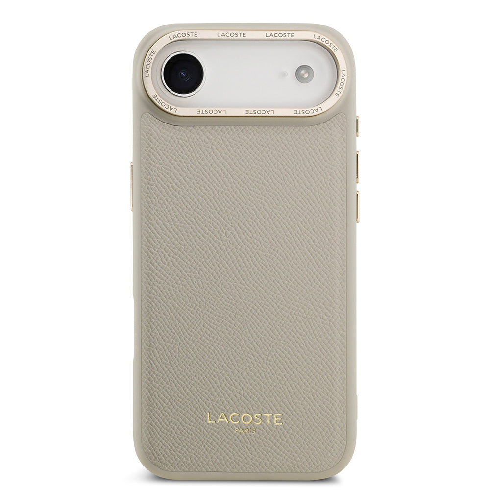 iPhone 17 Air Kılıf Lacoste Orjinal Lisanslı M-safe Şarj Özellikli Champs Elysees PU Deri Tasarımlı Kapak