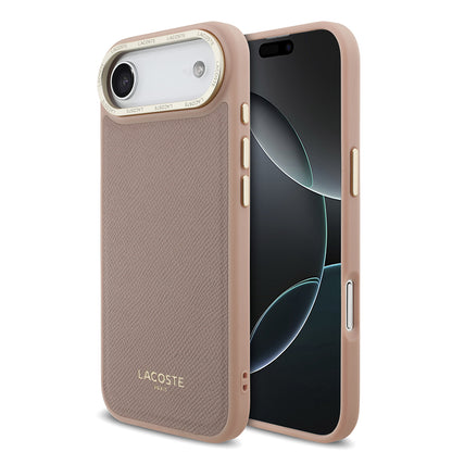 iPhone 17 Air Kılıf Lacoste Orjinal Lisanslı M-safe Şarj Özellikli Champs Elysees PU Deri Tasarımlı Kapak
