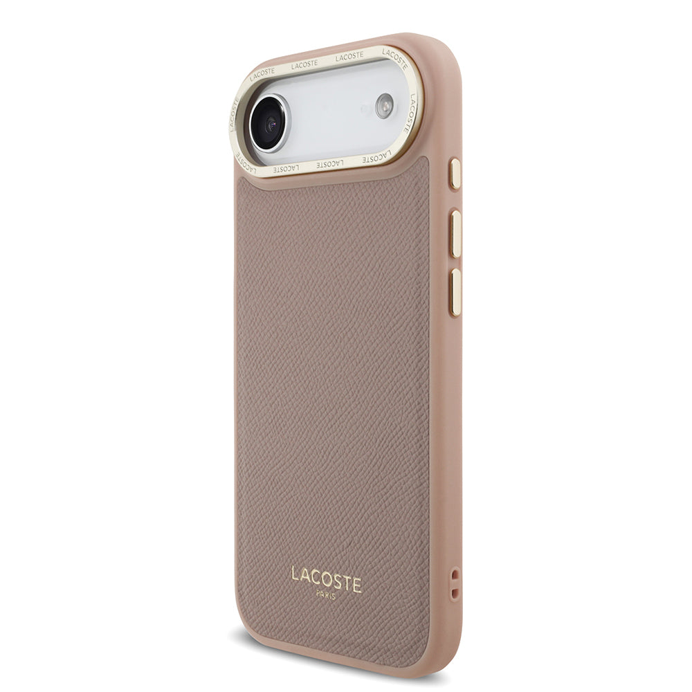 iPhone 17 Air Kılıf Lacoste Orjinal Lisanslı M-safe Şarj Özellikli Champs Elysees PU Deri Tasarımlı Kapak