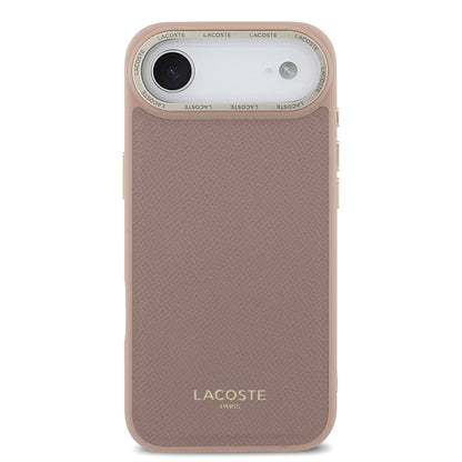 iPhone 17 Air Kılıf Lacoste Orjinal Lisanslı M-safe Şarj Özellikli Champs Elysees PU Deri Tasarımlı Kapak