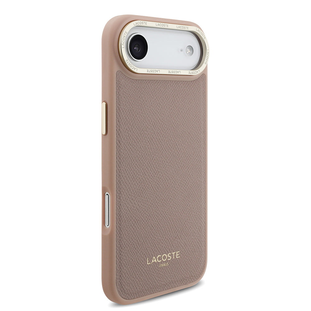 iPhone 17 Air Kılıf Lacoste Orjinal Lisanslı M-safe Şarj Özellikli Champs Elysees PU Deri Tasarımlı Kapak