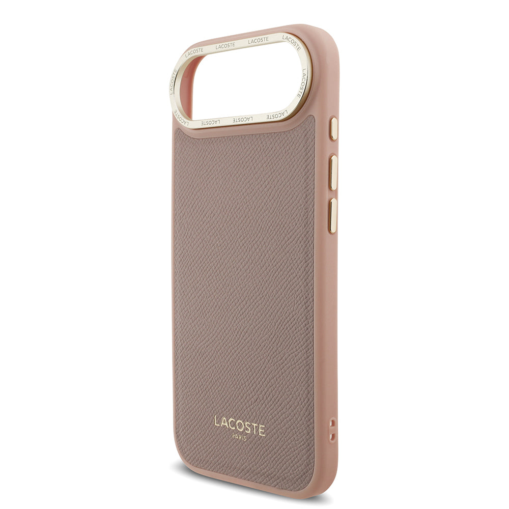 iPhone 17 Air Kılıf Lacoste Orjinal Lisanslı M-safe Şarj Özellikli Champs Elysees PU Deri Tasarımlı Kapak