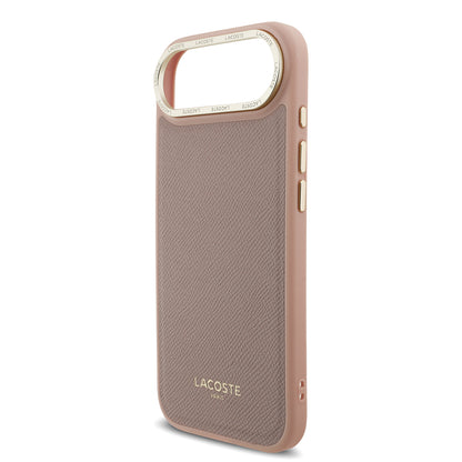 iPhone 17 Air Kılıf Lacoste Orjinal Lisanslı M-safe Şarj Özellikli Champs Elysees PU Deri Tasarımlı Kapak