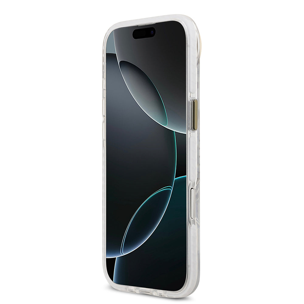 iPhone 17 Air Kılıf Lacoste Orjinal Lisanslı M-safe Şarj Özellikli Gold Timsah Logolu Buzlu Kapak