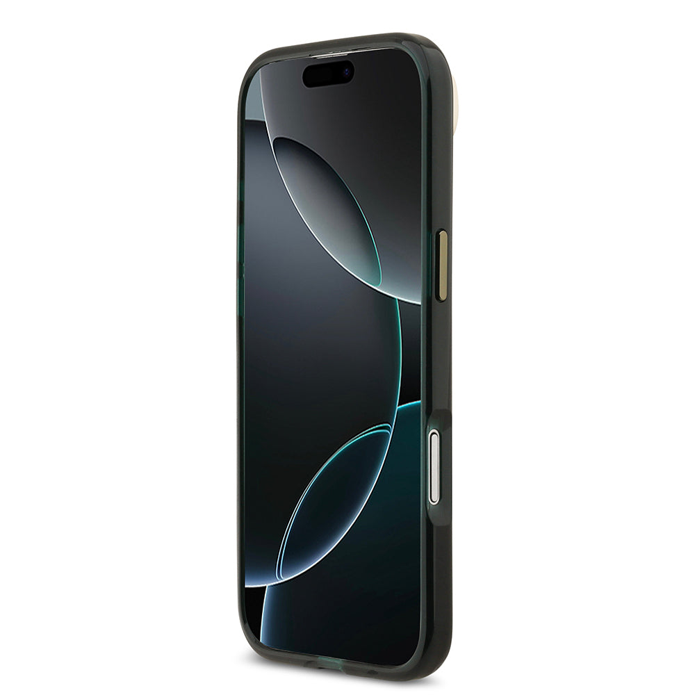 iPhone 17 Air Kılıf Lacoste Orjinal Lisanslı M-safe Şarj Özellikli Gold Timsah Logolu Buzlu Kapak