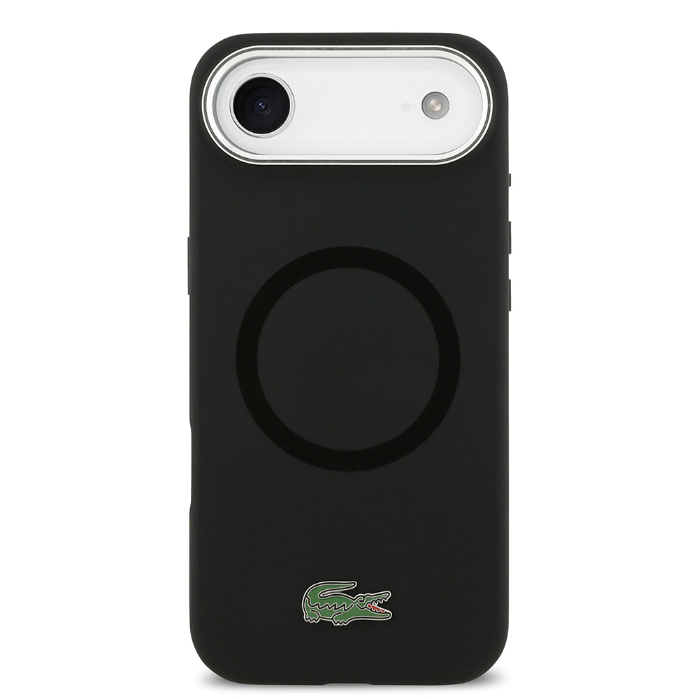iPhone 17 Air Kılıf Lacoste Orjinal Lisanslı M-safe Şarj Özellikli İkonik Logolu Metal Kamera Çerçeveli Silikon Kapak