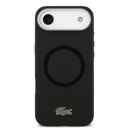 iPhone 17 Air Kılıf Lacoste Orjinal Lisanslı M-safe Şarj Özellikli İkonik Logolu Metal Kamera Çerçeveli Silikon Kapak