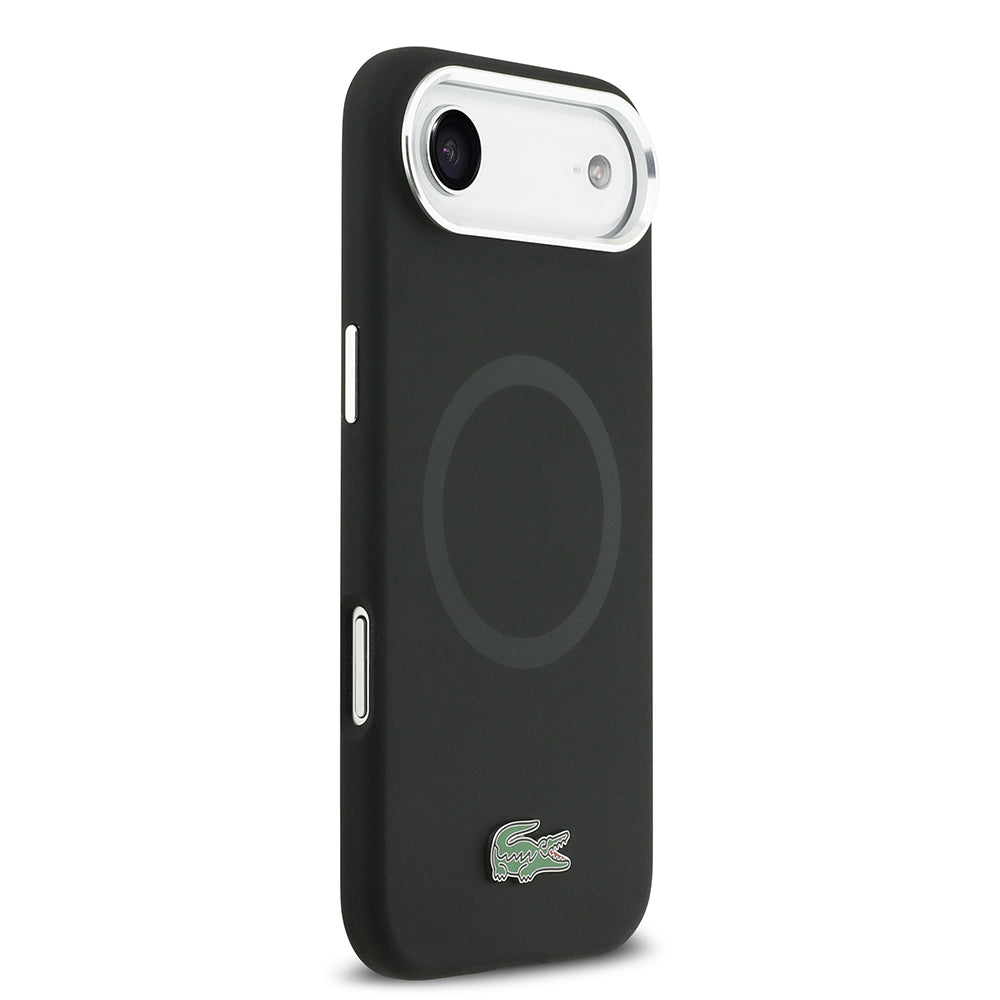 iPhone 17 Air Kılıf Lacoste Orjinal Lisanslı M-safe Şarj Özellikli İkonik Logolu Metal Kamera Çerçeveli Silikon Kapak