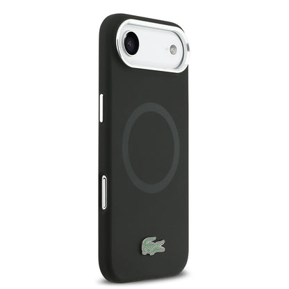 iPhone 17 Air Kılıf Lacoste Orjinal Lisanslı M-safe Şarj Özellikli İkonik Logolu Metal Kamera Çerçeveli Silikon Kapak