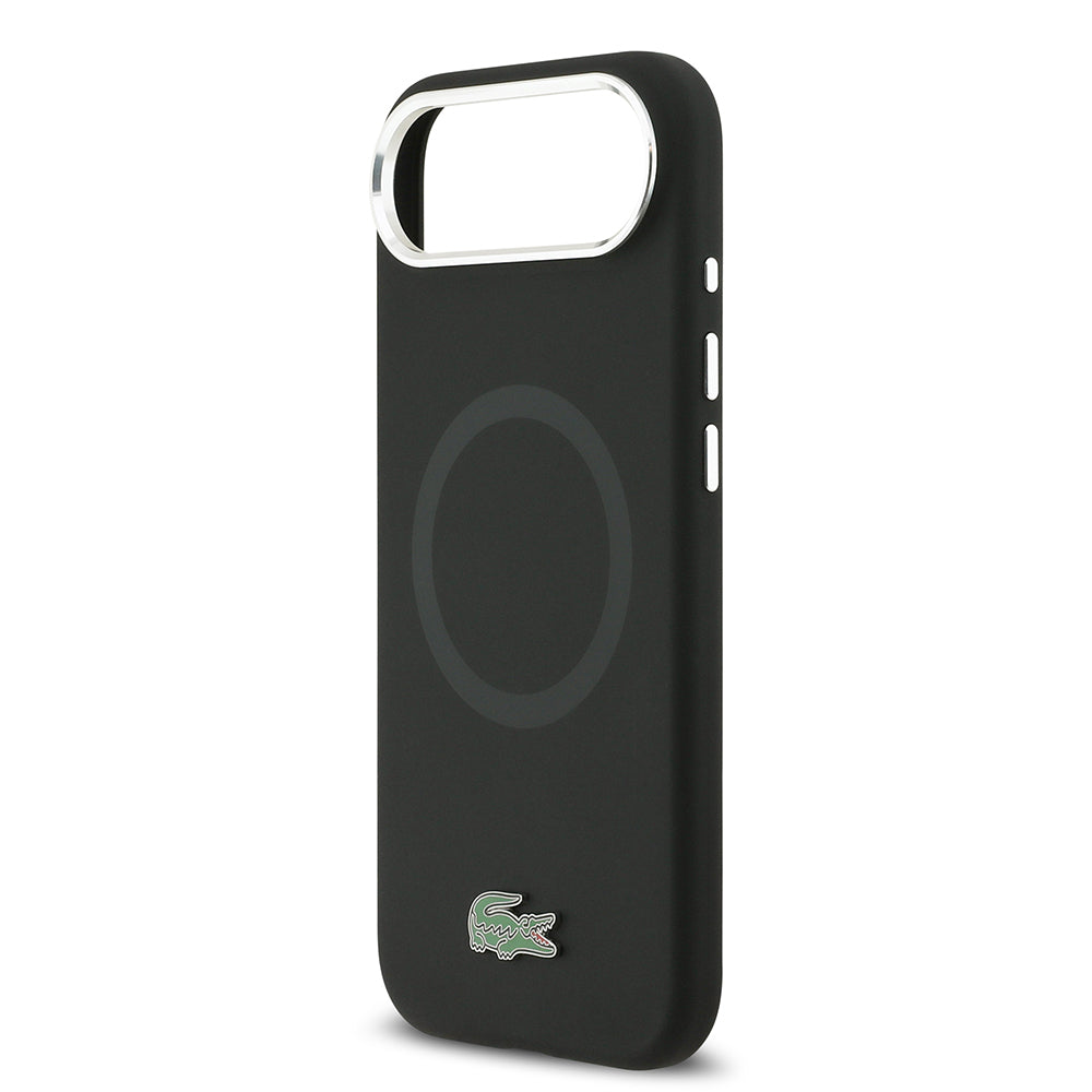 iPhone 17 Air Kılıf Lacoste Orjinal Lisanslı M-safe Şarj Özellikli İkonik Logolu Metal Kamera Çerçeveli Silikon Kapak