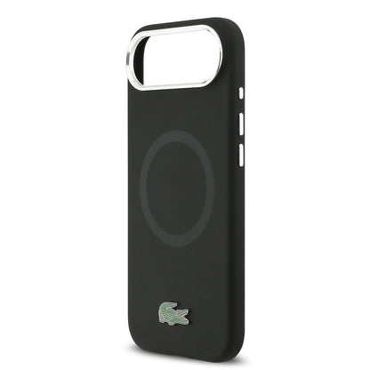 iPhone 17 Air Kılıf Lacoste Orjinal Lisanslı M-safe Şarj Özellikli İkonik Logolu Metal Kamera Çerçeveli Silikon Kapak