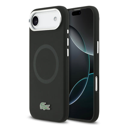 iPhone 17 Air Kılıf Lacoste Orjinal Lisanslı M-safe Şarj Özellikli İkonik Logolu Metal Kamera Çerçeveli Silikon Kapak