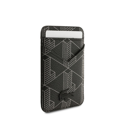 iPhone 17 Air Kılıf Lacoste Orjinal Lisanslı M-safe Şarj Özellikli PU Deri Tasarımlı Kartlıklı Karışık Monogram Desenli Kapak
