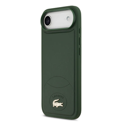 iPhone 17 Air Kılıf Lacoste Orjinal Lisanslı M-safe Şarj Özellikli PU Deri Tasarımlı Metal Logolu Kapak