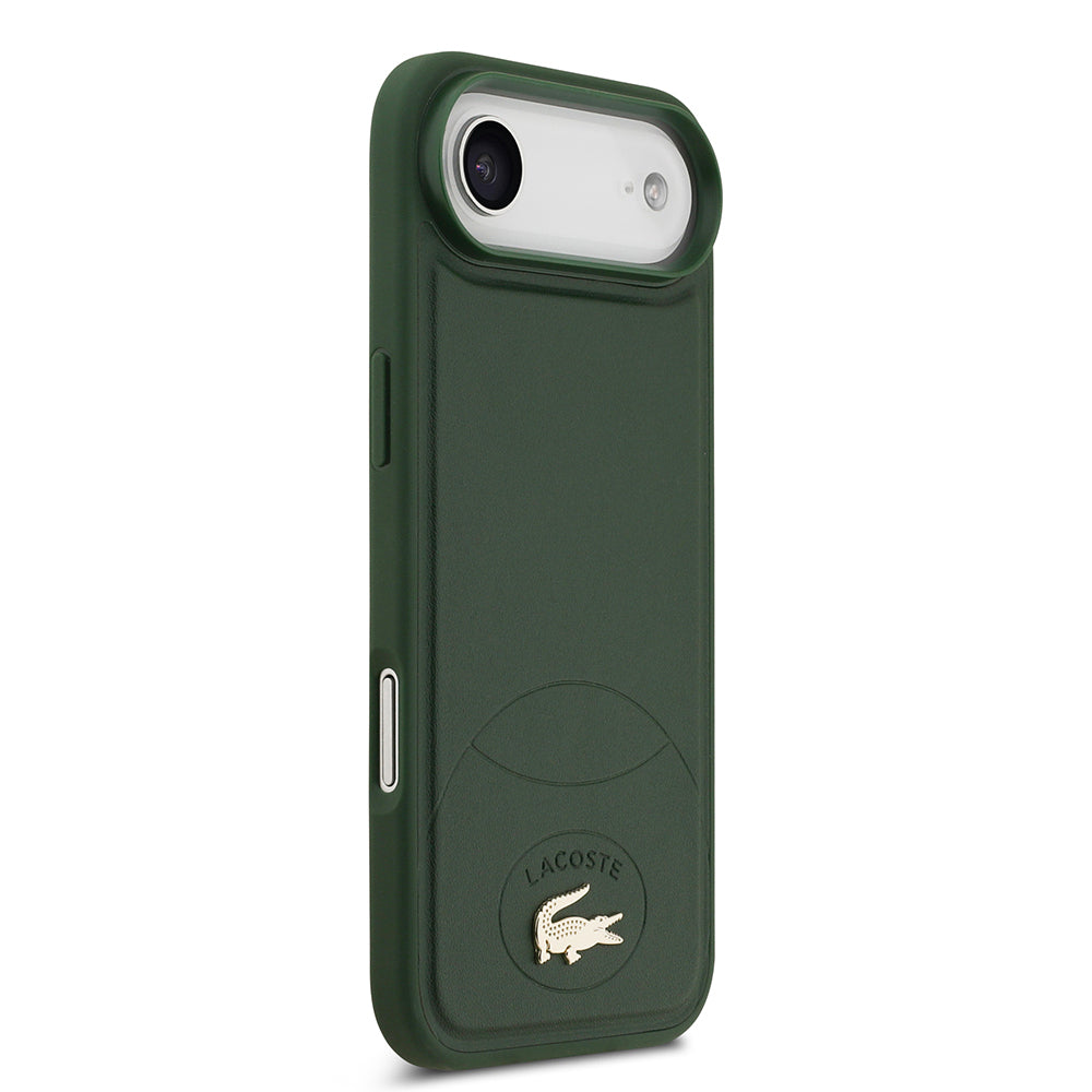 iPhone 17 Air Kılıf Lacoste Orjinal Lisanslı M-safe Şarj Özellikli PU Deri Tasarımlı Metal Logolu Kapak
