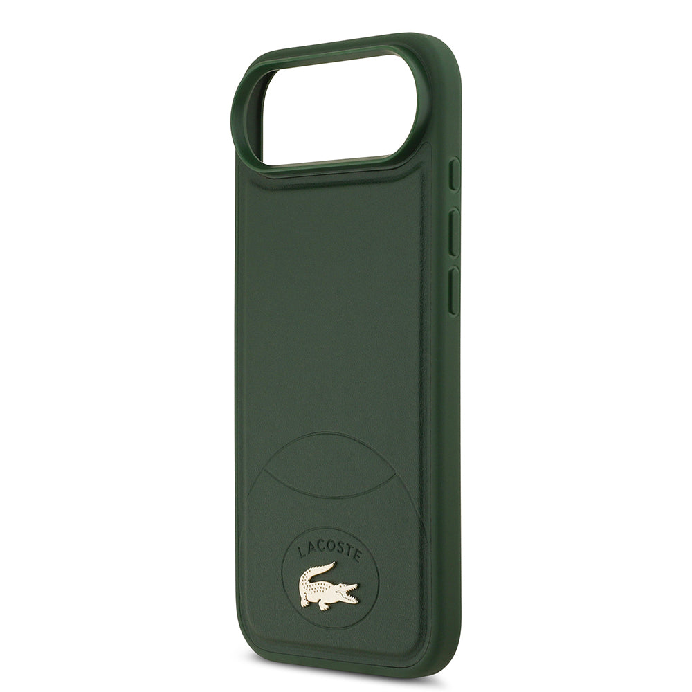 iPhone 17 Air Kılıf Lacoste Orjinal Lisanslı M-safe Şarj Özellikli PU Deri Tasarımlı Metal Logolu Kapak