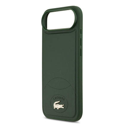 iPhone 17 Air Kılıf Lacoste Orjinal Lisanslı M-safe Şarj Özellikli PU Deri Tasarımlı Metal Logolu Kapak
