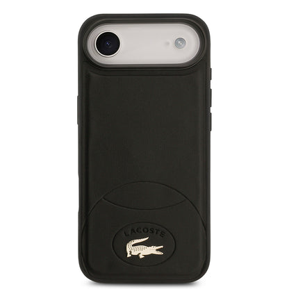 iPhone 17 Air Kılıf Lacoste Orjinal Lisanslı M-safe Şarj Özellikli PU Deri Tasarımlı Metal Logolu Kapak