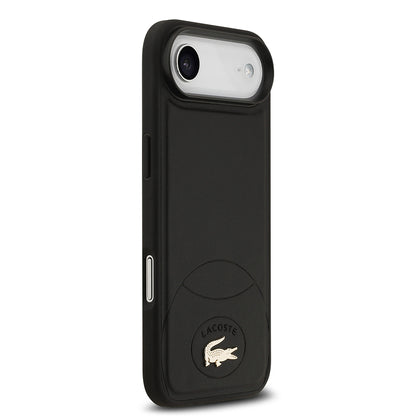 iPhone 17 Air Kılıf Lacoste Orjinal Lisanslı M-safe Şarj Özellikli PU Deri Tasarımlı Metal Logolu Kapak
