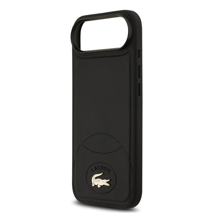 iPhone 17 Air Kılıf Lacoste Orjinal Lisanslı M-safe Şarj Özellikli PU Deri Tasarımlı Metal Logolu Kapak