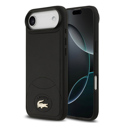 iPhone 17 Air Kılıf Lacoste Orjinal Lisanslı M-safe Şarj Özellikli PU Deri Tasarımlı Metal Logolu Kapak